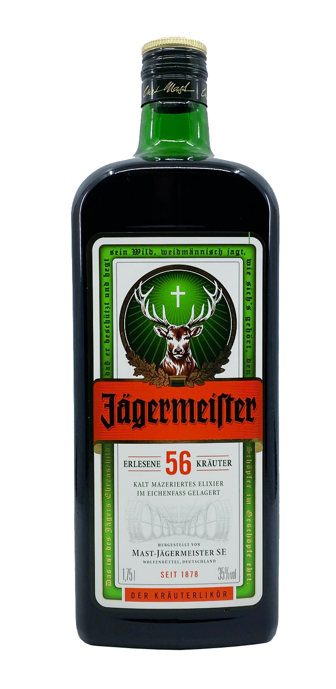 Jägermeister ~ 1,75 XXL Flasche Kräuterlikör ~ 1,75l 35%vol.