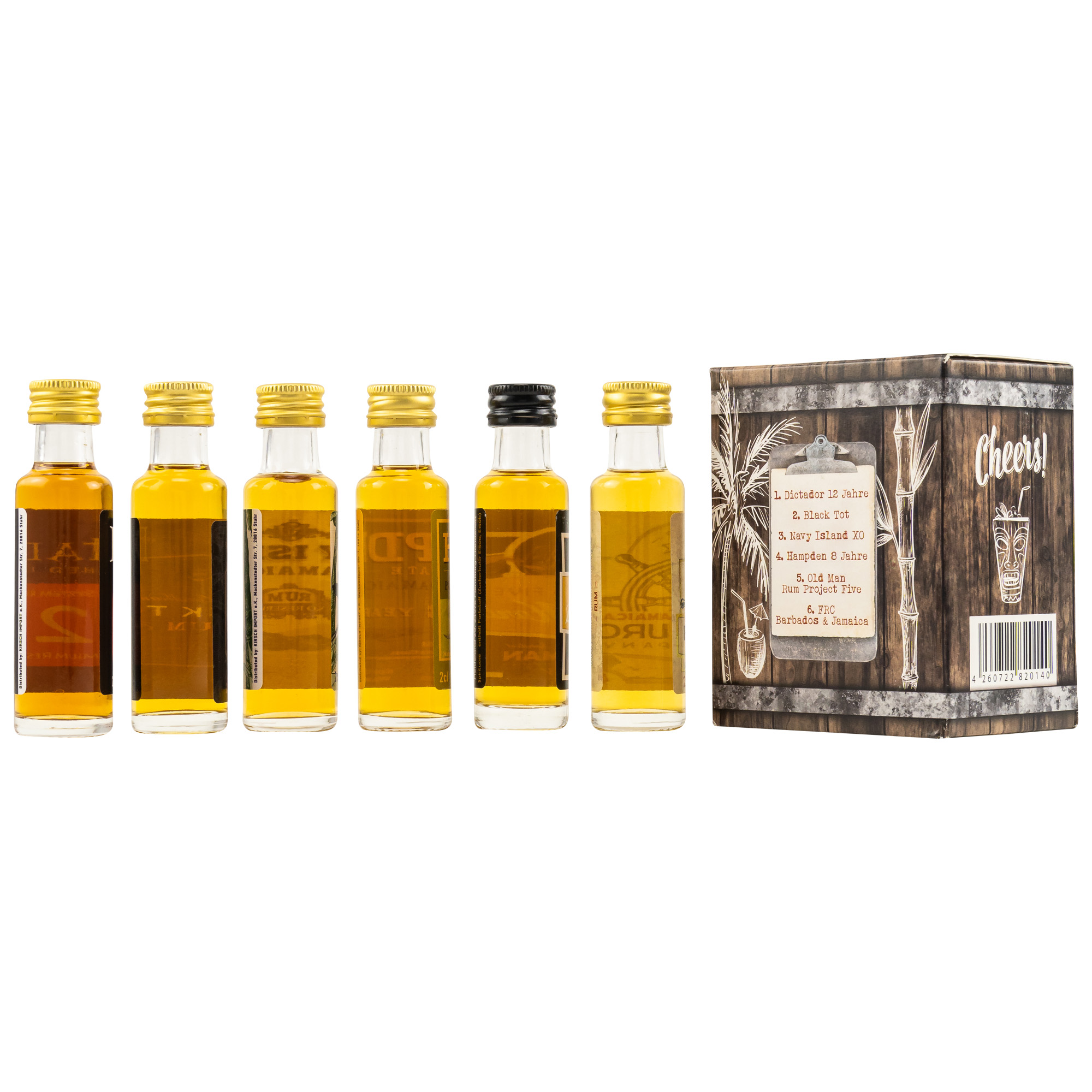 Rum Tasting Box (Set) 6x0,02l min.40%vol.