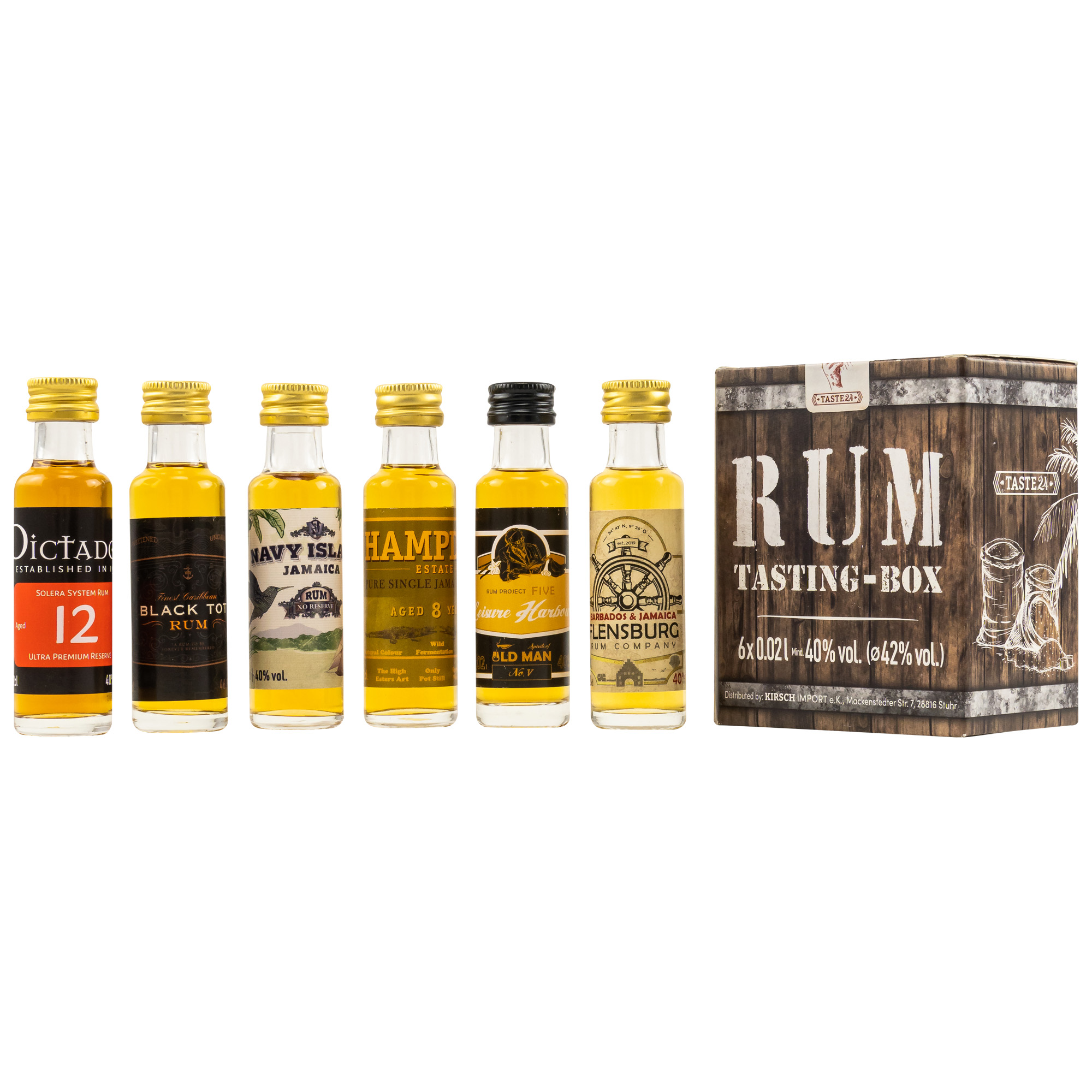 Rum Tasting Box (Set) 6x0,02l min.40%vol.