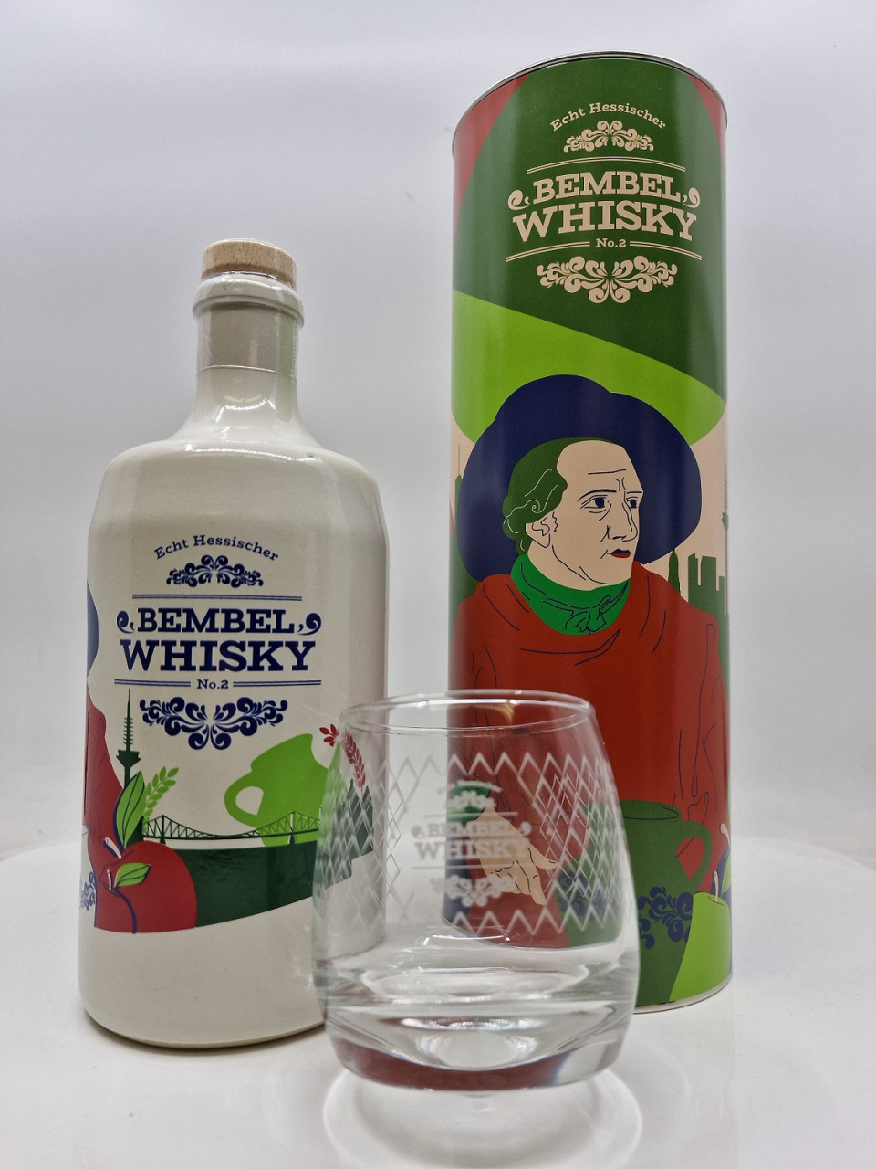 Bembel Whisky No.2. - echt Hessisch - mit Tumbler im Geschenkpaket 0,7l 43%vol.