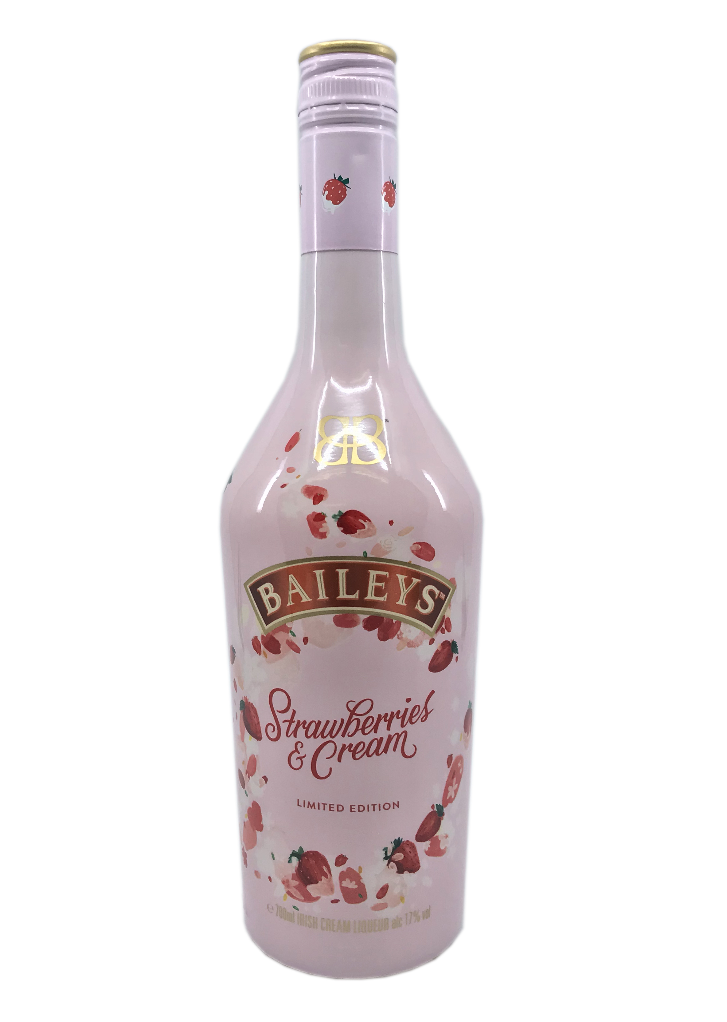 Baileys Strawberries and Cream Likör - 0,7l - 17% vol. Alk. - Fronansicht