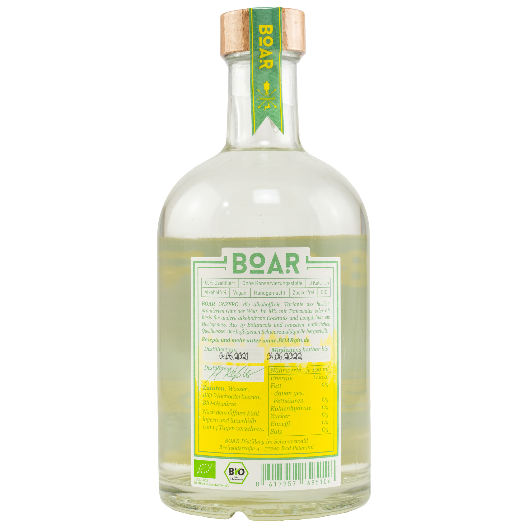 BOAR - GinZero - alkoholfreies BIO Destillat 0,5l