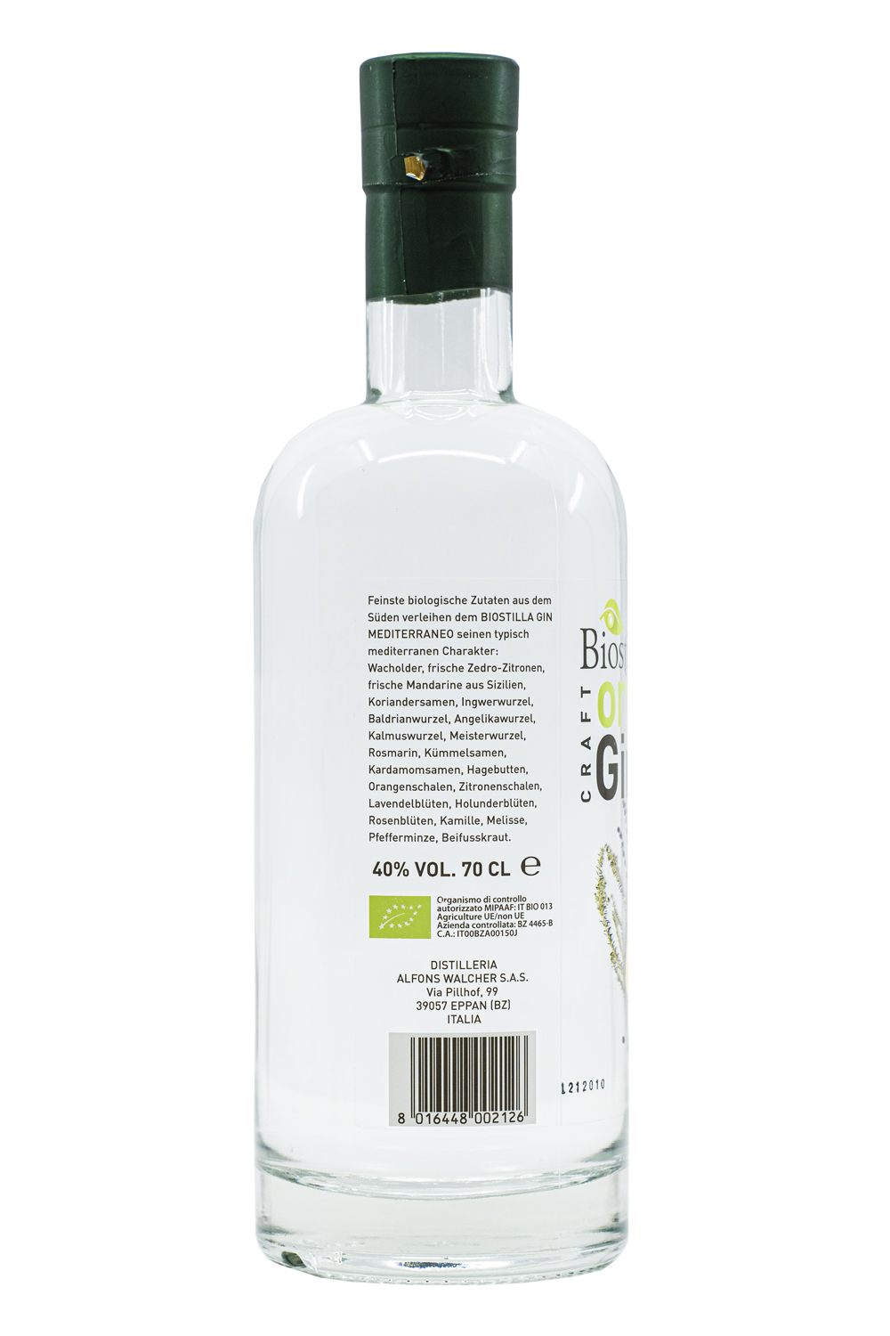 Biostilla - Organic Mediterraneo BIO Gin 0,7l 40%vol.