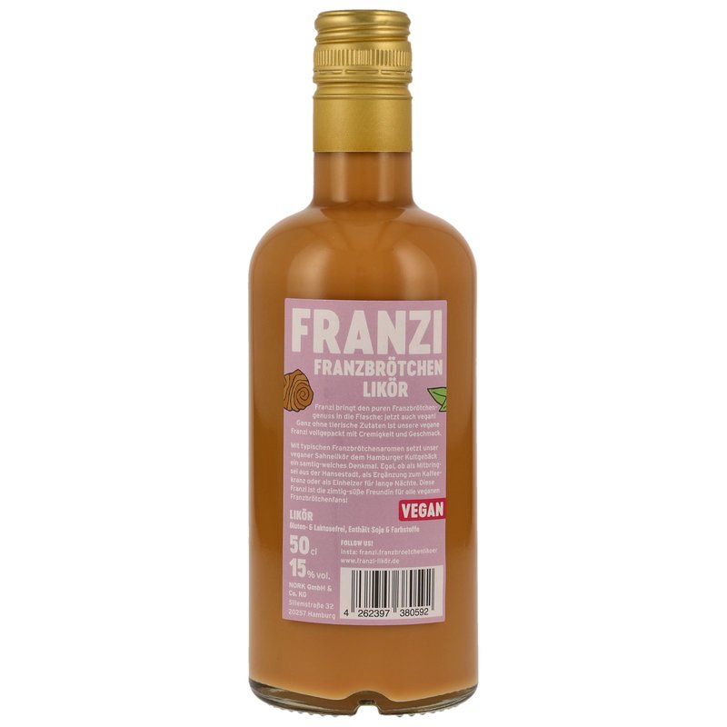 Franzi Franzbrötchenlikör - VEGAN 0,5l 15%vol. 