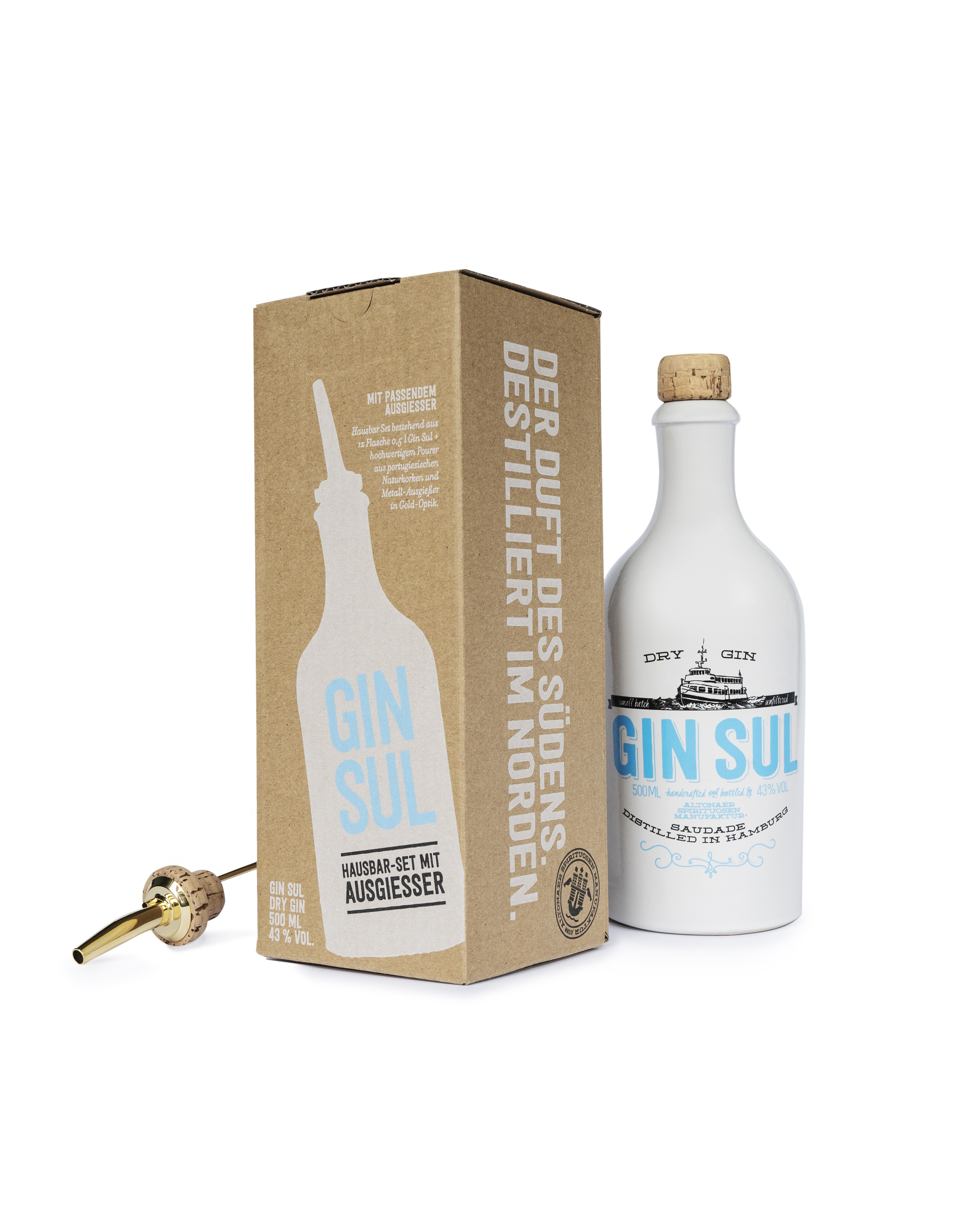 Gin Sul - Hausbar Set inkl. Ausgießer 0,5l 43%vol.
