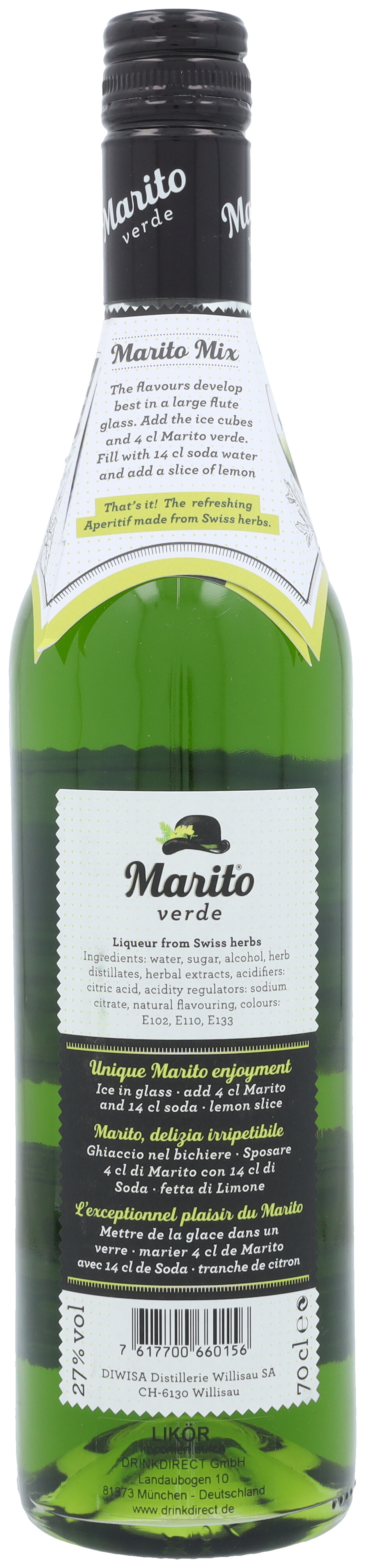 Marito verde Likör 0,7l 27%vol.
