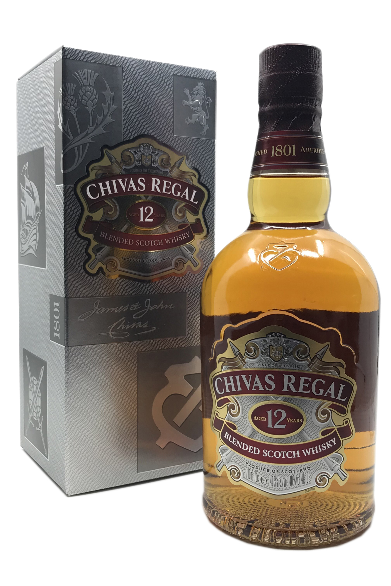 Chivas Regal 12 Jahre Premium Blended Scotch Whisky - 40% vol. Alk. - 0,7l - front