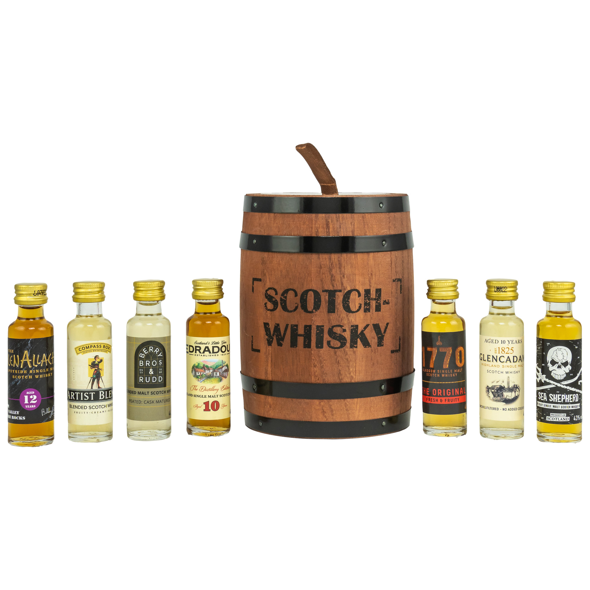 Scotch Whisky Tasting-Fass 7x0,02l 44%vol.