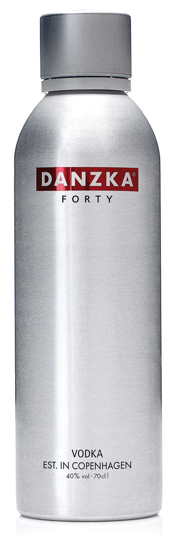 Danzka Premium Vodka in Aluminiumflasche aus Copenhagen 0,7l 40%vol.